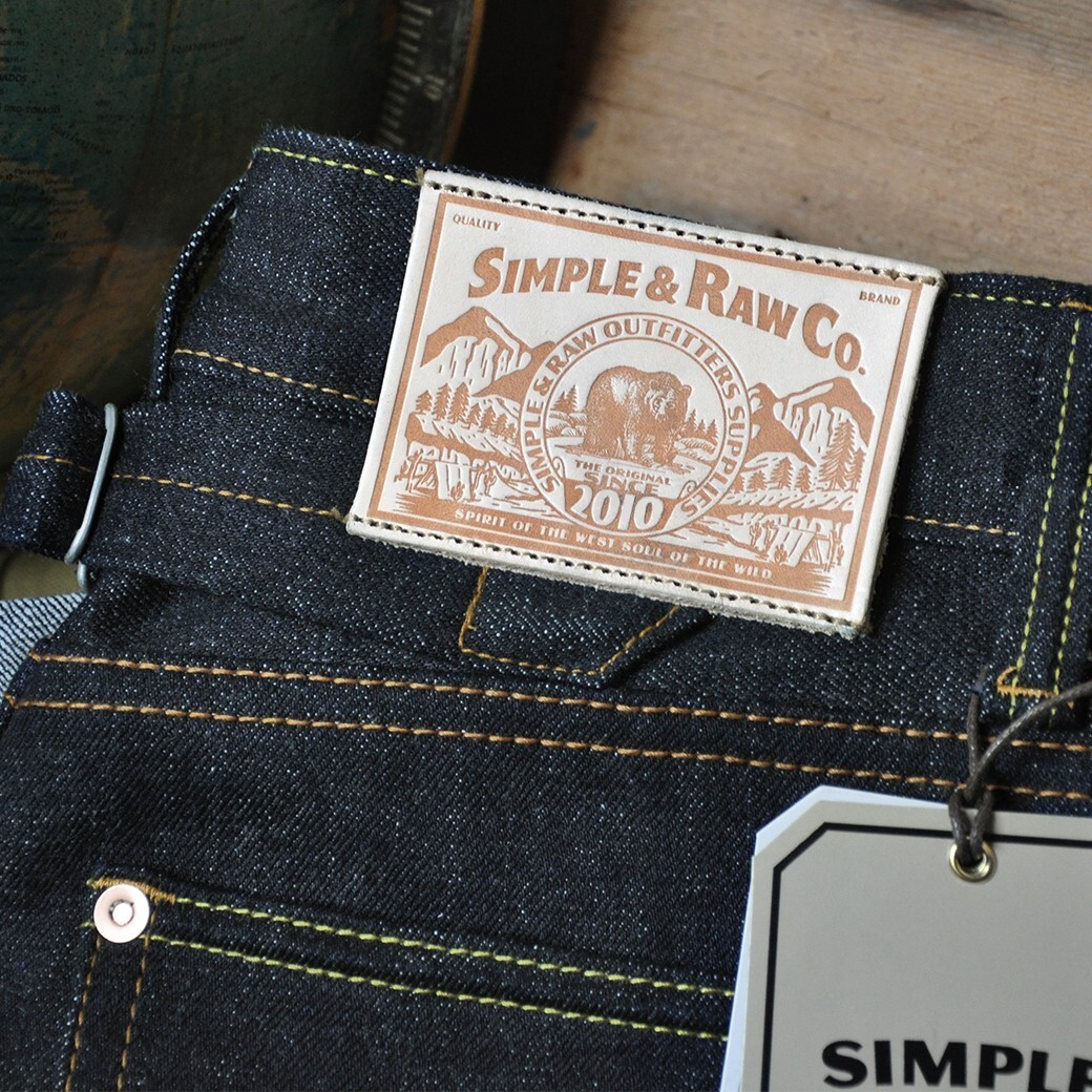 Simple&Raw Foresta 16oz. Orange Selvedge Men’s Jeans Slim Straight Fit