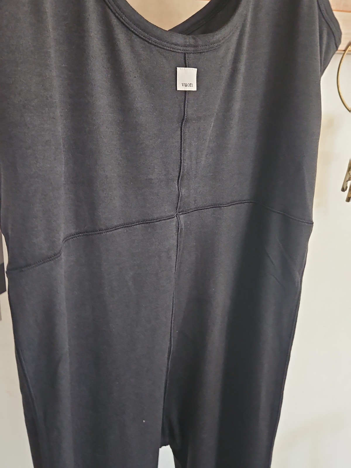 Vuori halo Essential Jumpsuit In Black Heather- Size XL
