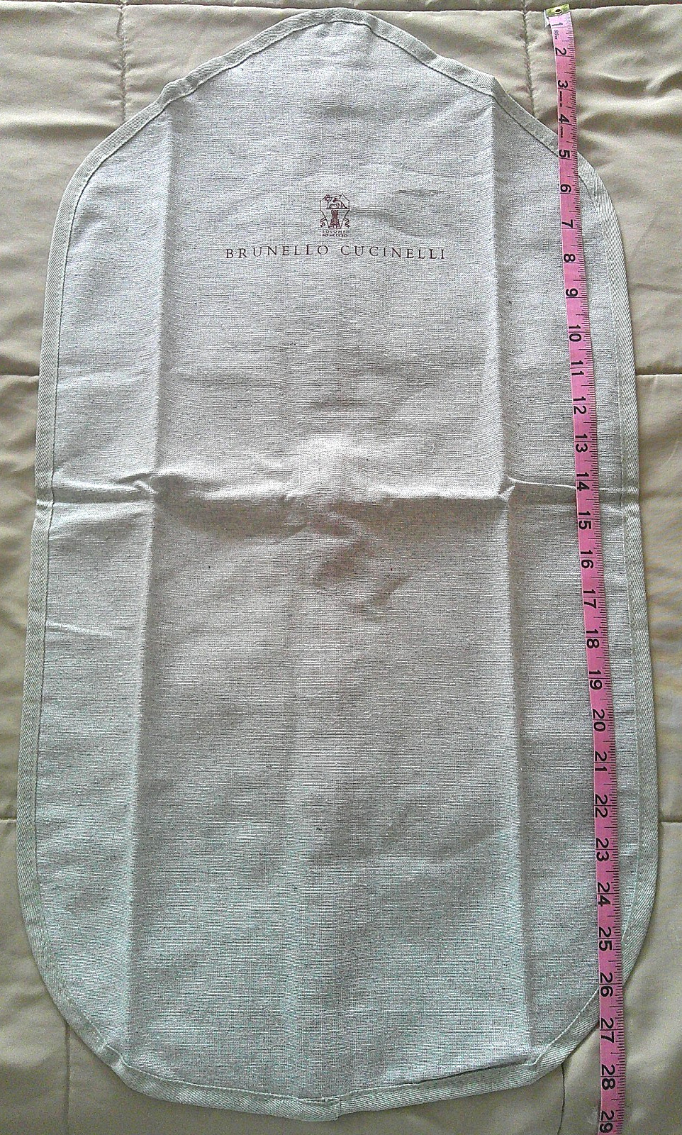 BRUNELLO CUCINELLI SM Cotton Linen Garment Travel Bag Cover 16″x 29″/40cm x 75cm
