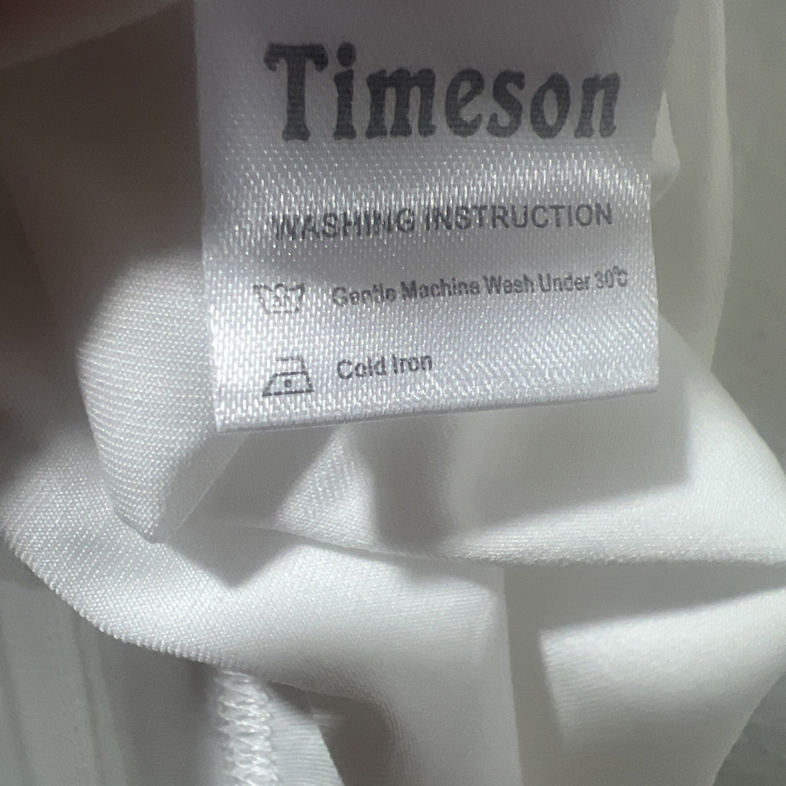 Timeson~ Sheer V Neck White Blouse~Long Sleeved With Roll Up Option~Sz XL