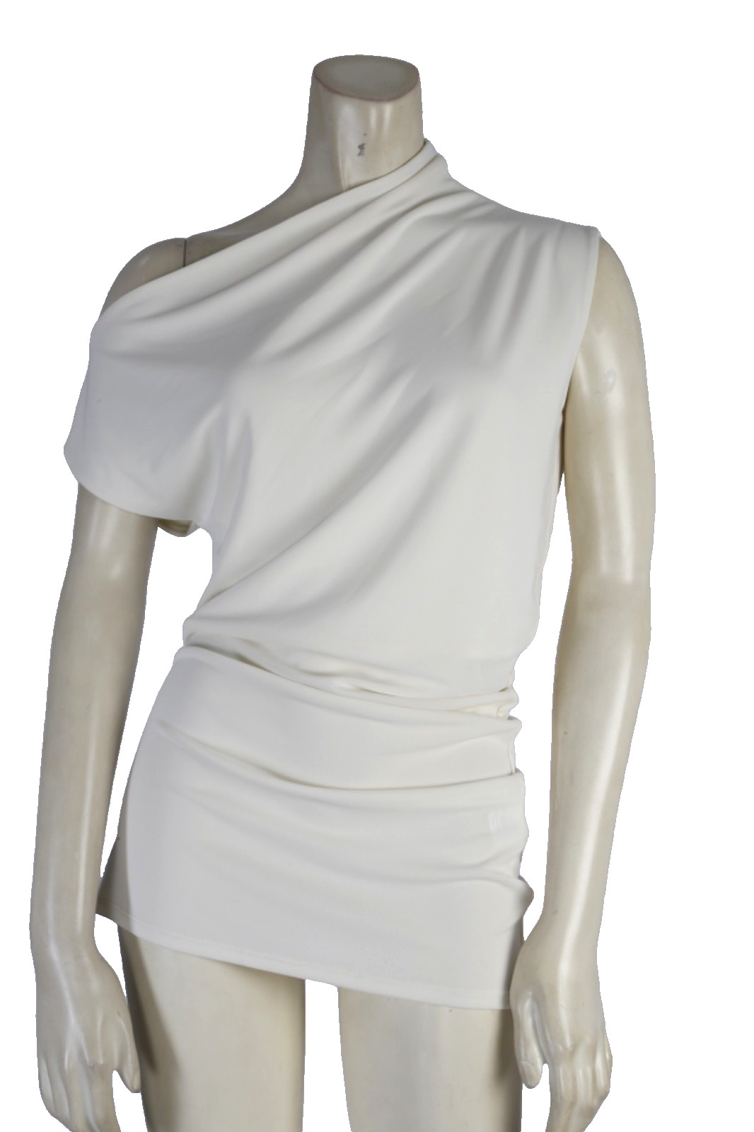 Kallmeyer Ivory Stretch Drape Dress Womens Elegant Luxury Wedding Guest Size S