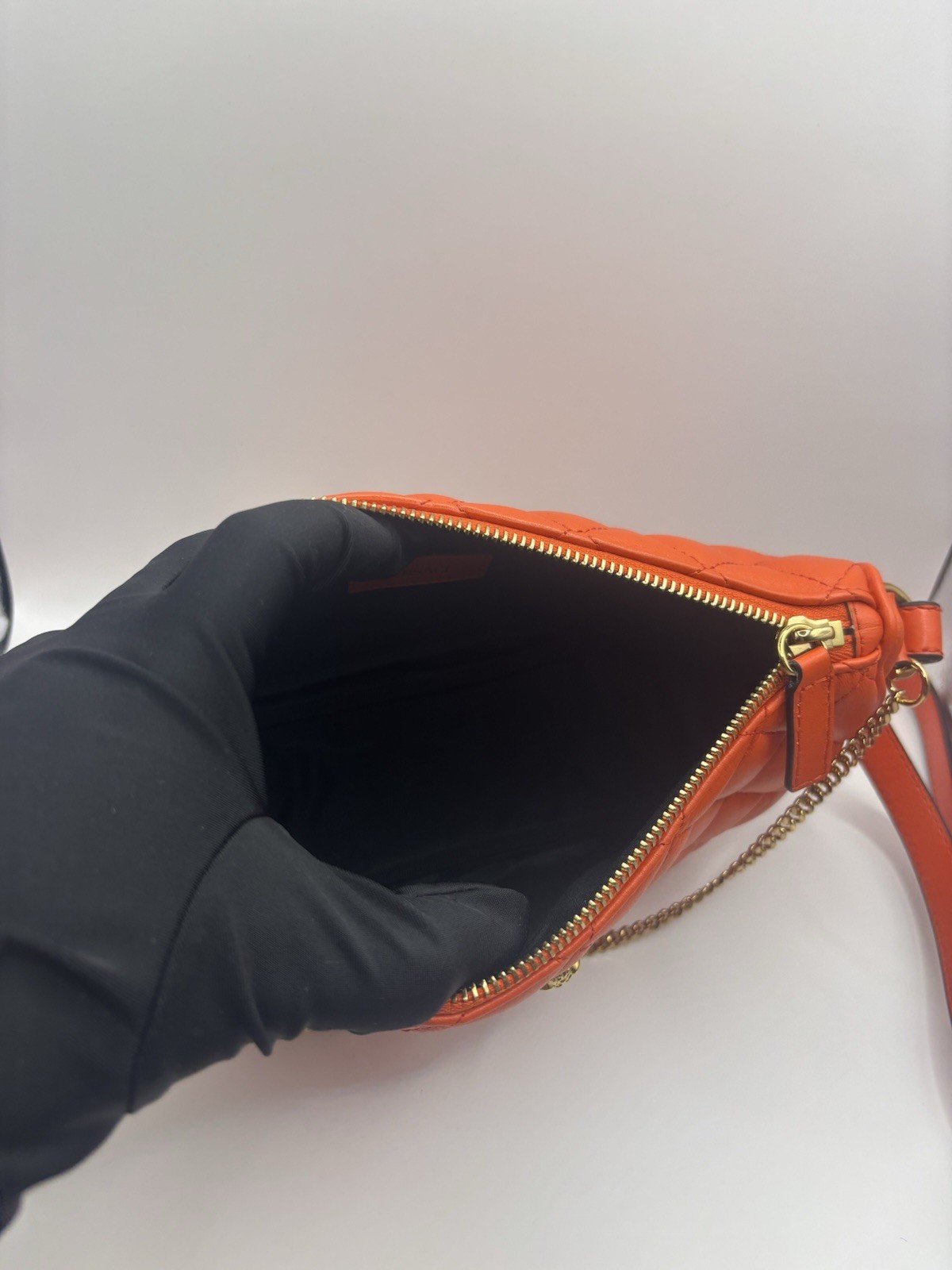 NWT Versace Half Moon Bag + Metal Coral Gold $ 1875 Retail Hot Deal