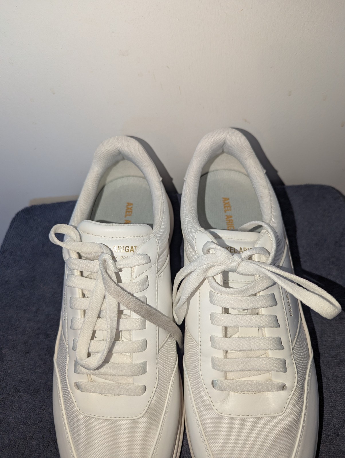 Axel Arigato Genesis Neo Runner Sneakers Mens Size 12 White Leather Mesh