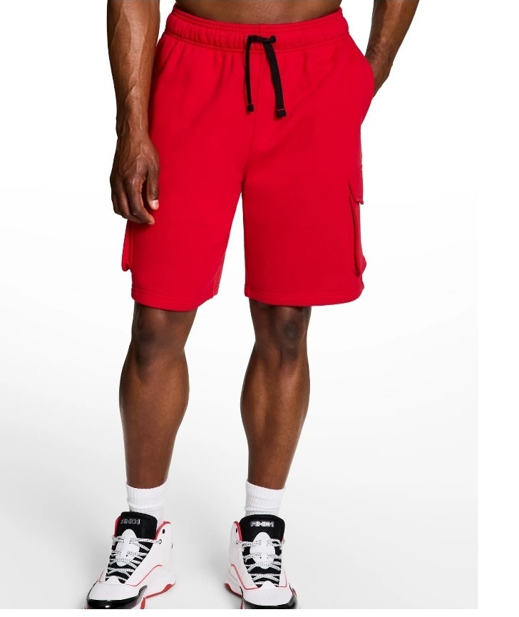 AND1 Ultimate Cargo Short Basketball 10″ Inseam Riot Red Size S,M,XXL