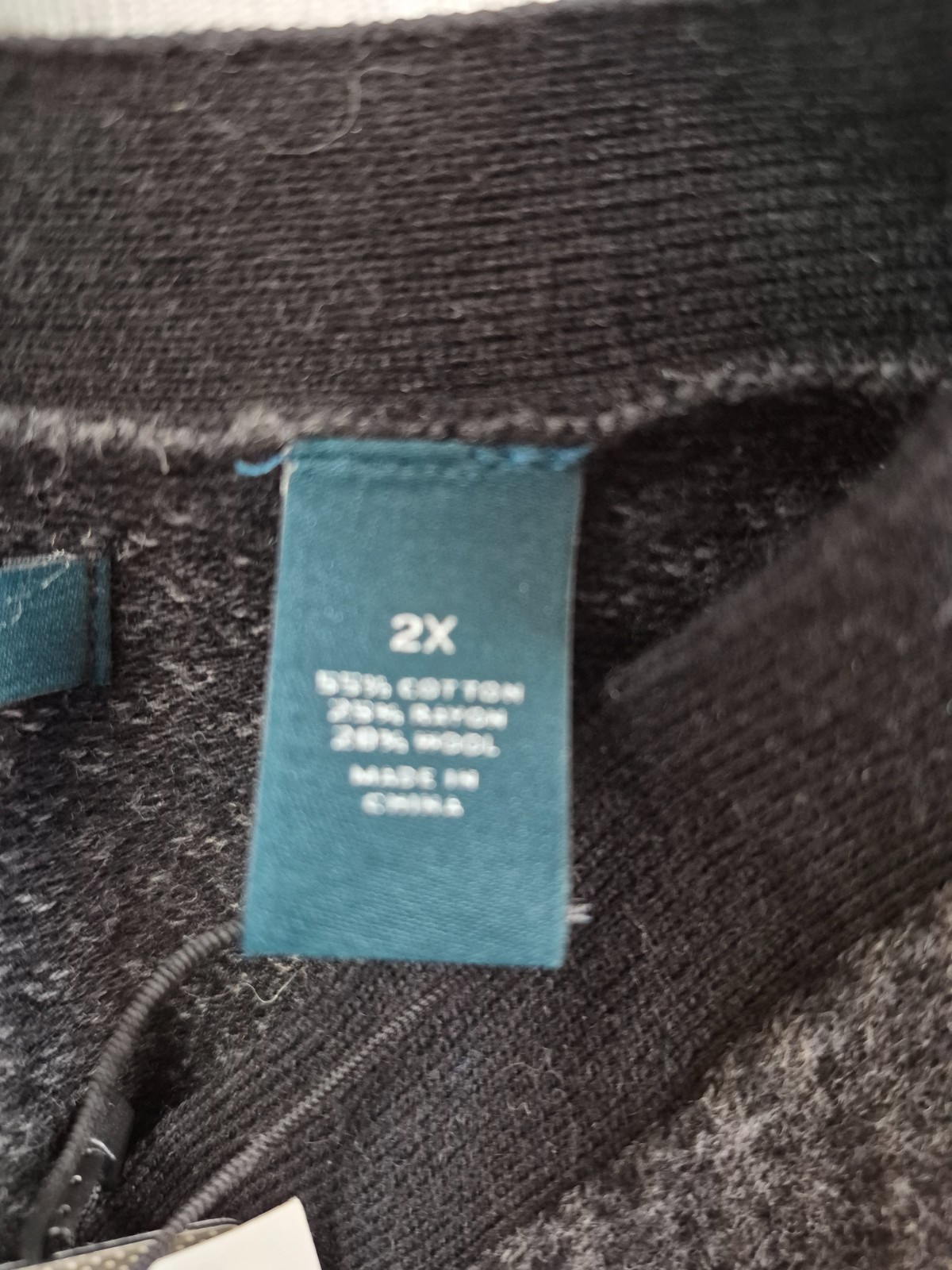 Perry Ellis Sweater Vest Men’s 2X Gray Black Wool Blend-Cotton Rayon Wool NWT
