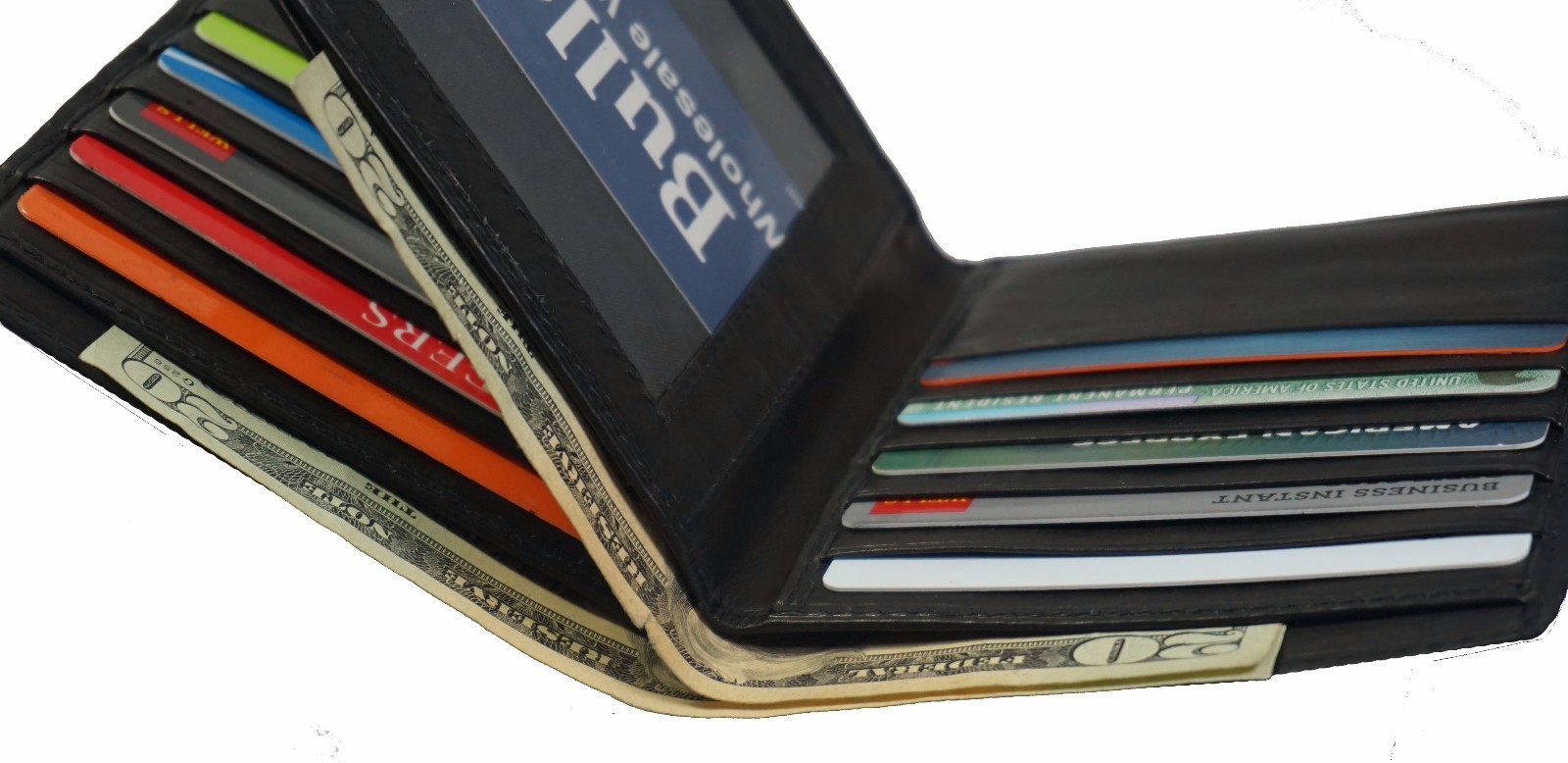 Men’s Genuine Leather Bifold Wallet Slim Hipster Cowhide Credit Card and ID New
