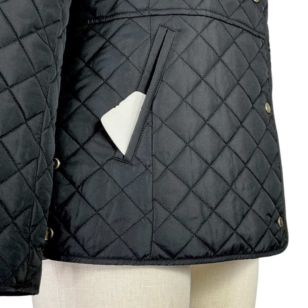 Lauren Ralph Lauren Diamond Quilted Jacket Women L Black Lightweight Insulated