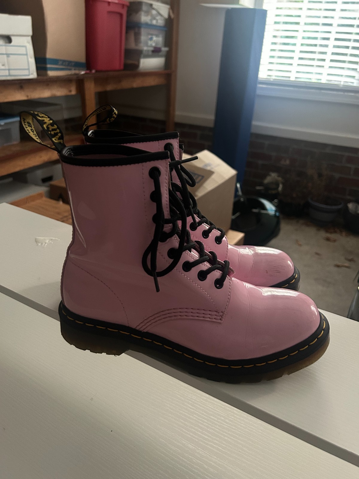 Pink Doc Martens 1460 Lace Up Women’s Combat Boots – Good Condition
