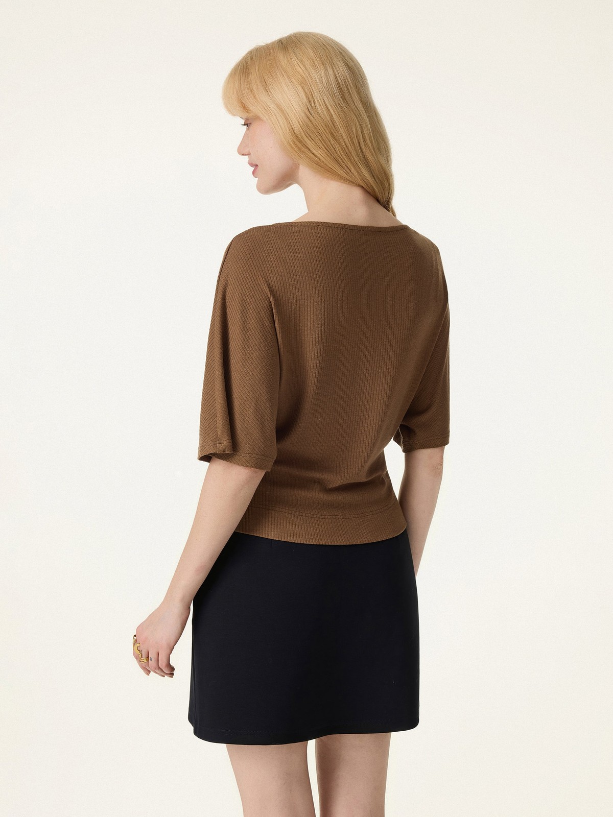 OGL Soft Ribbed Boatneck Relaxed Top