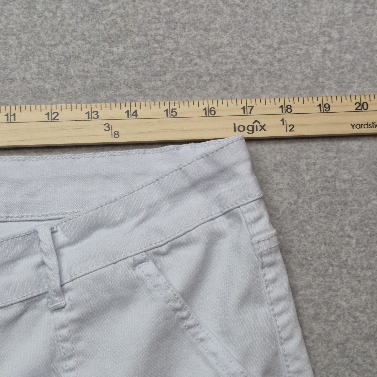 Blue Savvy White Cargo Pants Womens 22 Utility Tactical Stretch High Rise