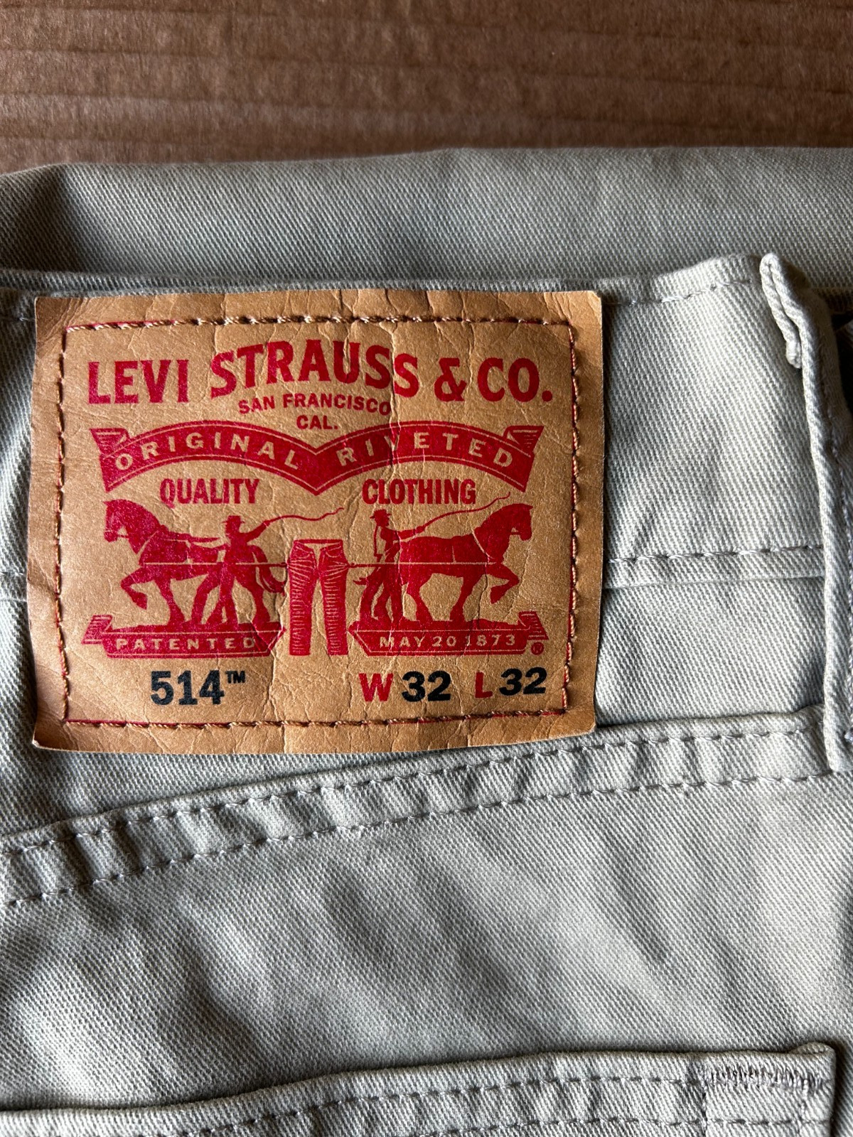 Levi’s Men’s 514 Straight Stretch Jean Tan Size 32×32