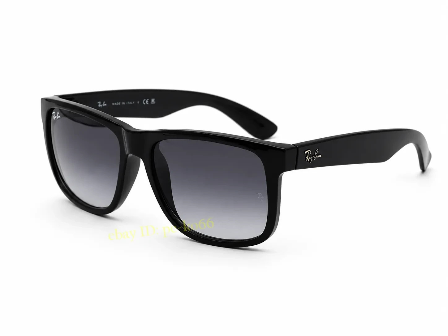 Ray-Ban Justin RB4165 Mens Sunglasses 54mm Matte Black Gray Gradient UV400