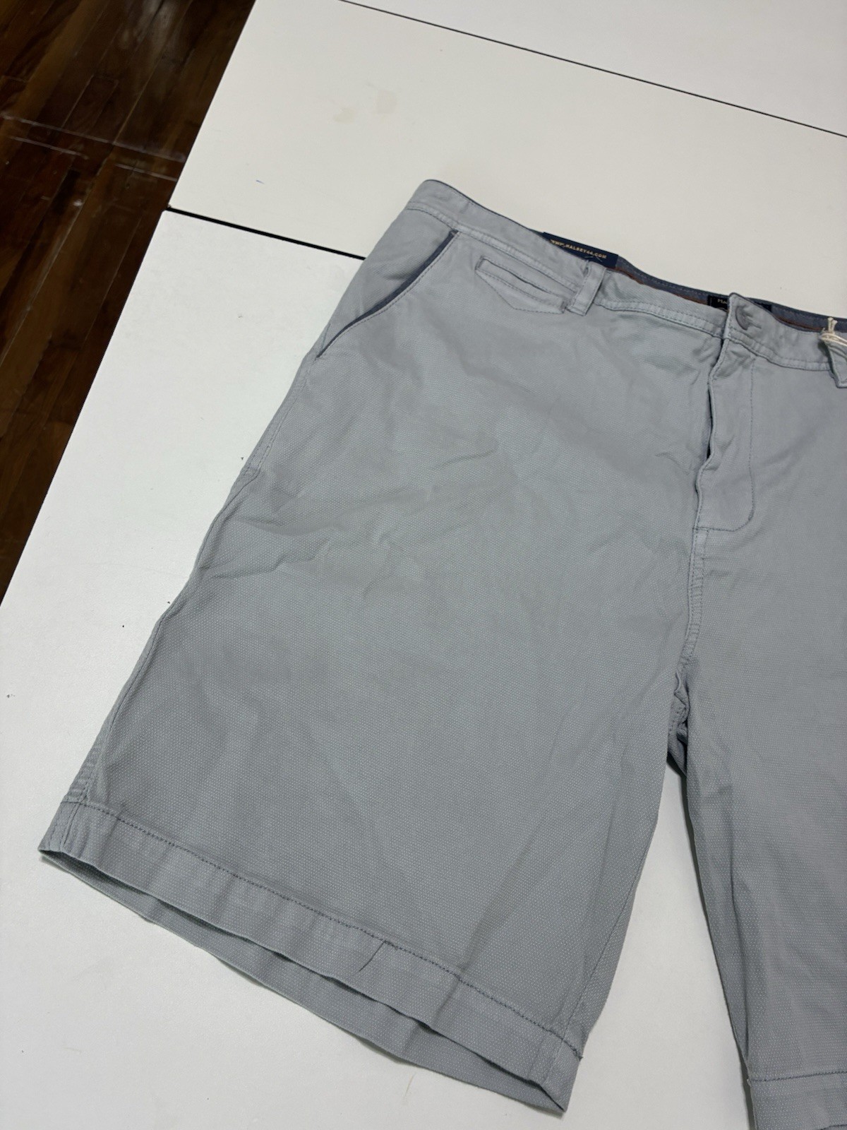 Halsey 44 Sport Shorts 42 Blu Slate Theodore Honey Comb Stretch Chino 10″ Inseam