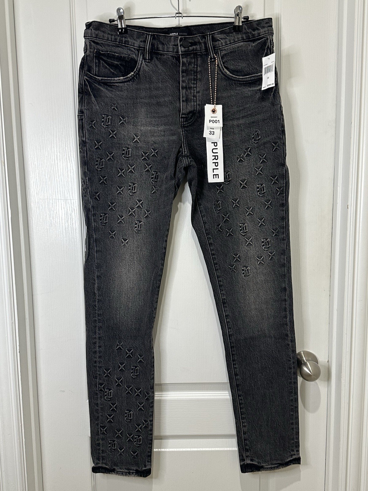 Purple Brand Men’s Jeans P001 Skinny Black Slim Fit Size 33 New with Tags