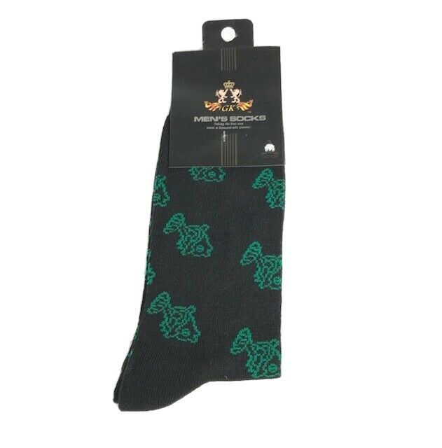 GK Men’s Novelty Socks Assorted Colors Designs Mid-Calf Shoe One Pair Size 10-13