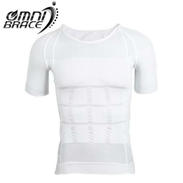 OmniBrace Men’s Body Slimming Short Sleeve Compression T-Shirt Up To 3XL & 4XL
