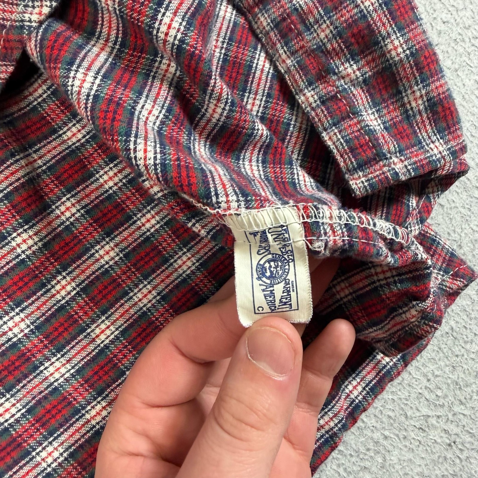 Vintage OshKosh Shirt Woman Large Red Plaid Button Western Flannel Heritage USA