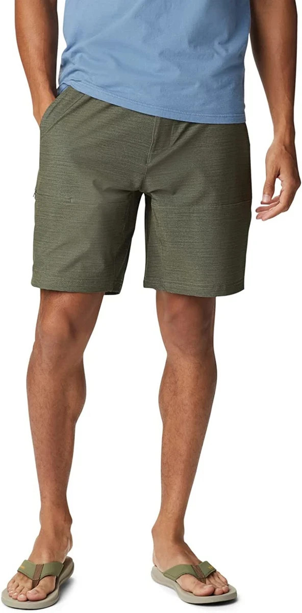 Columbia Twisted Creek Stone Green Heather Hiking Shorts Mens 4X 9″ Unlined $60