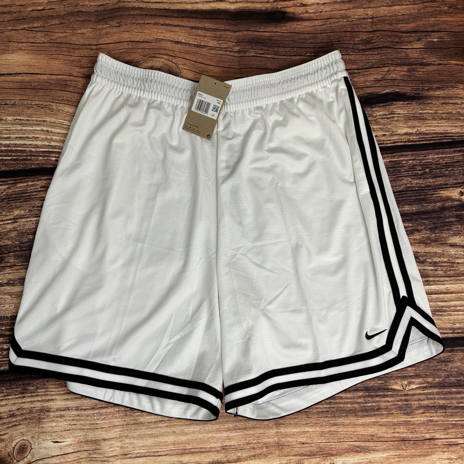 Nike DNA Mens Basketball Shorts XXL White Black Training Dri-Fit NWT FN2651-100