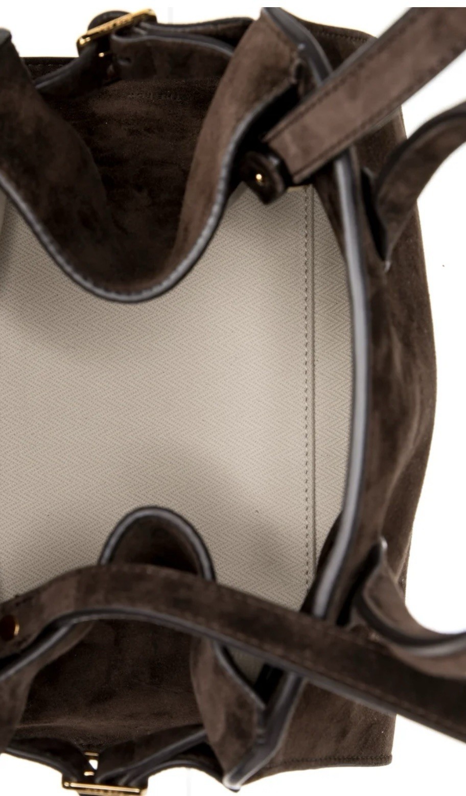 THE ROW Margaux 10 in Dark Brown Suede with a dust bag