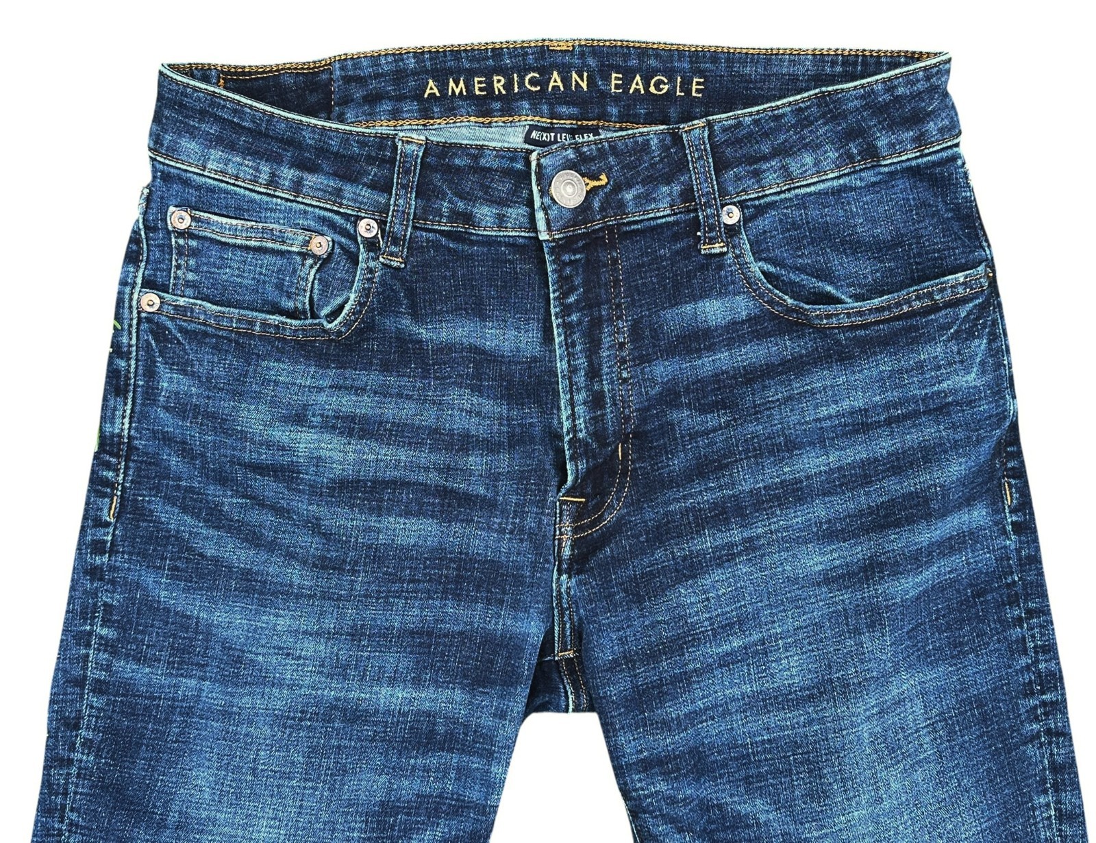 American Eagle Next Level Flex Slim Straight Men’s Jeans 34×32 Dark Blue Denim