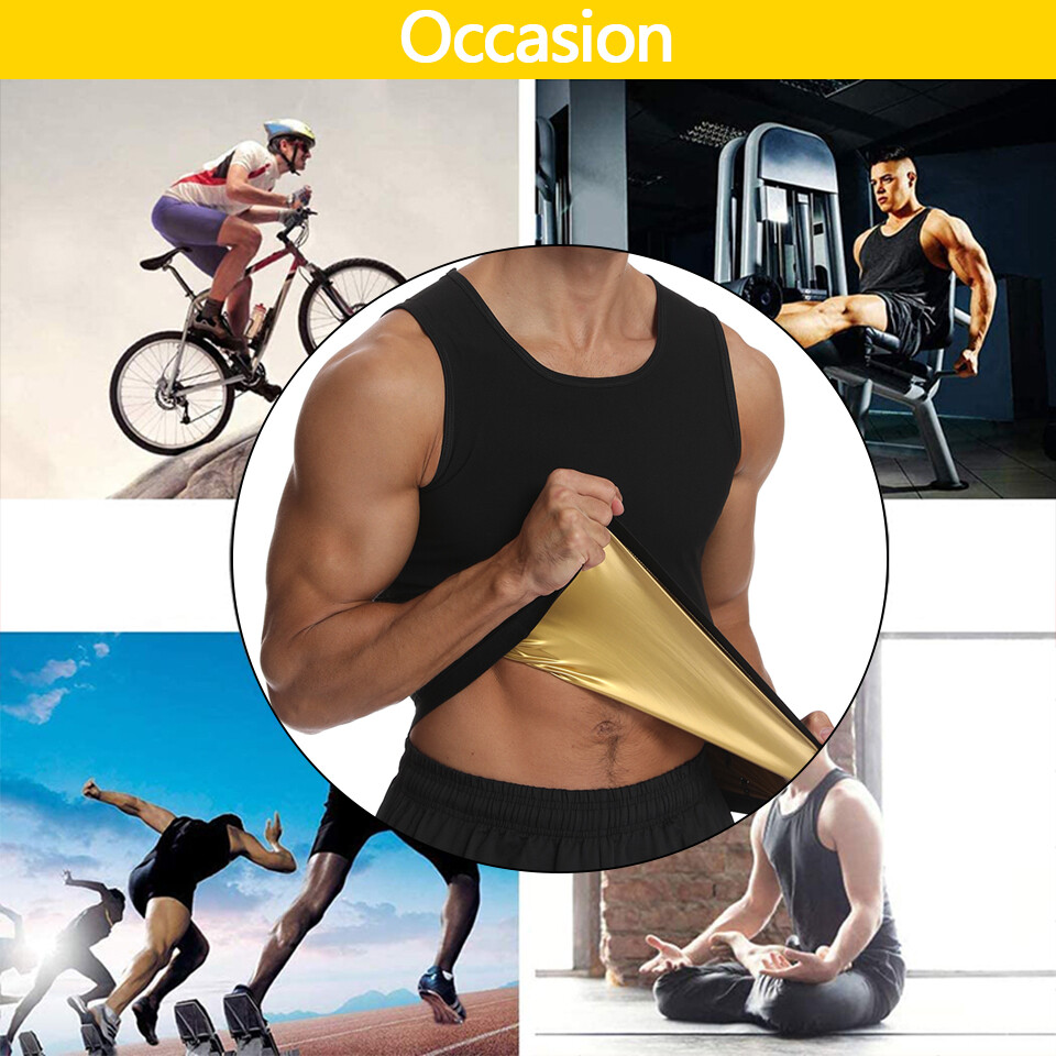 CGTFY Gynecomastia Compression Tank Top Men Sauna Slimming Shaper Sweat Vest US