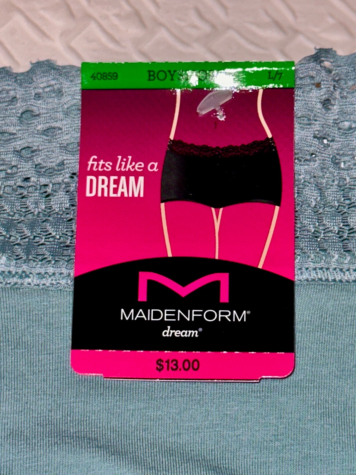 MAIDENFORM Dream Cotton Lace Waistband Boyshort Panty Women S 5 M 6 L 7 XL 2XL 9