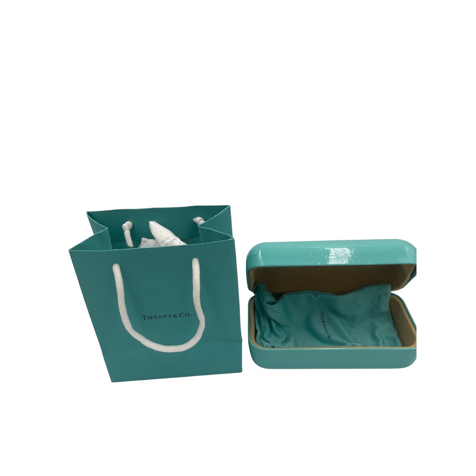 Tiffany & Co. Black and Tiffany Blue Sunglasses with Case and Bag 22T2TK
