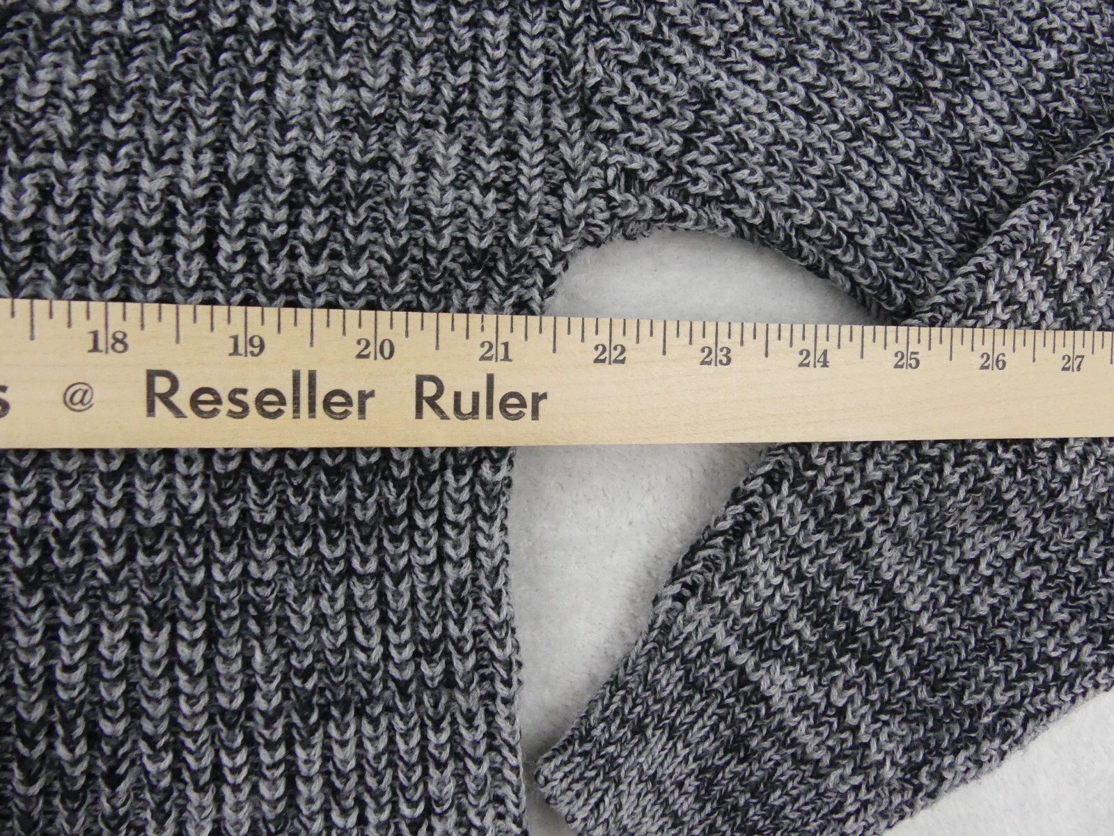 By & By Sweater Womens Large White Black Gray Knit Pullover Crew Neck