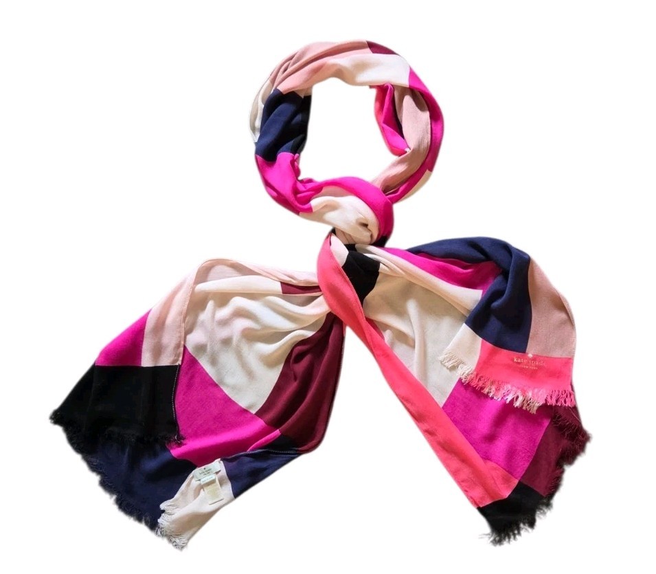 KATE SPADE New York $149 Pink, Blue, Ivory, Print Scarf/Wrap