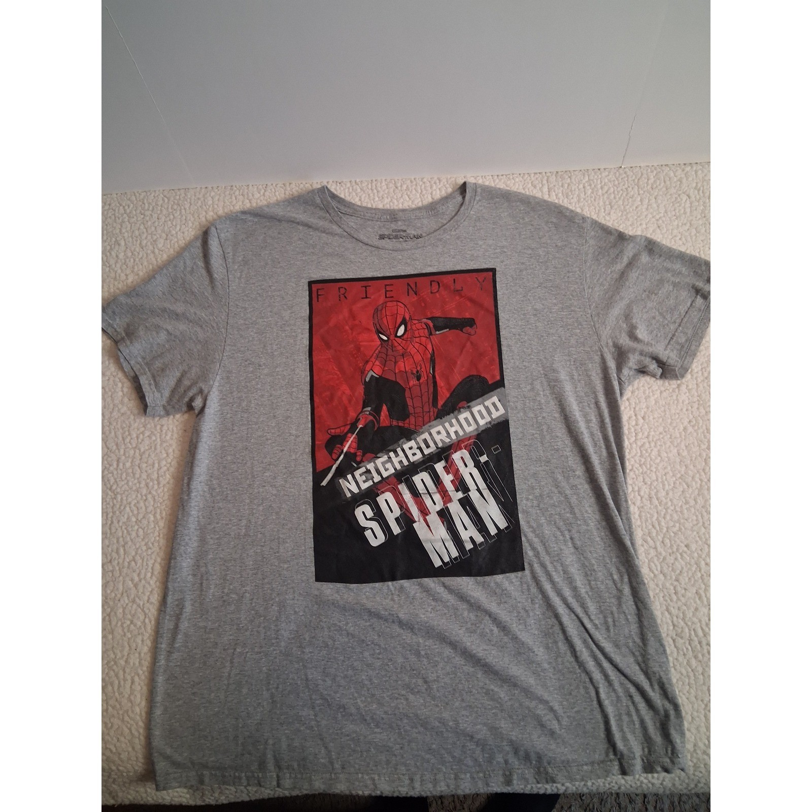Marvel Spider-Man No Way Home Shirt Mens XL Gray Graphic Tee Mad Engine 2021
