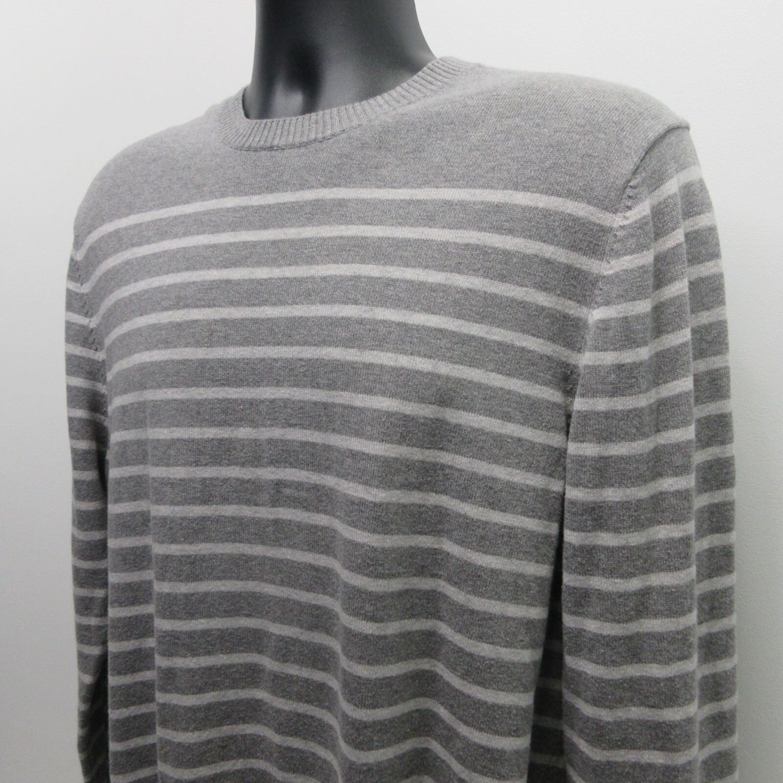 Bowen & Wright Sweater Mens XL Striped Pullover Gray