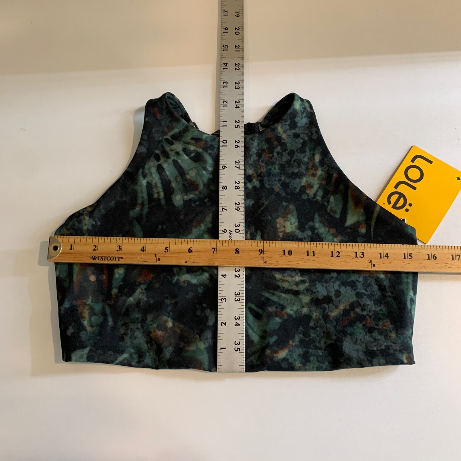 Lole Sports Bra Womens M Medium Midnight Garden Eucalyptus Burst Up Crossback