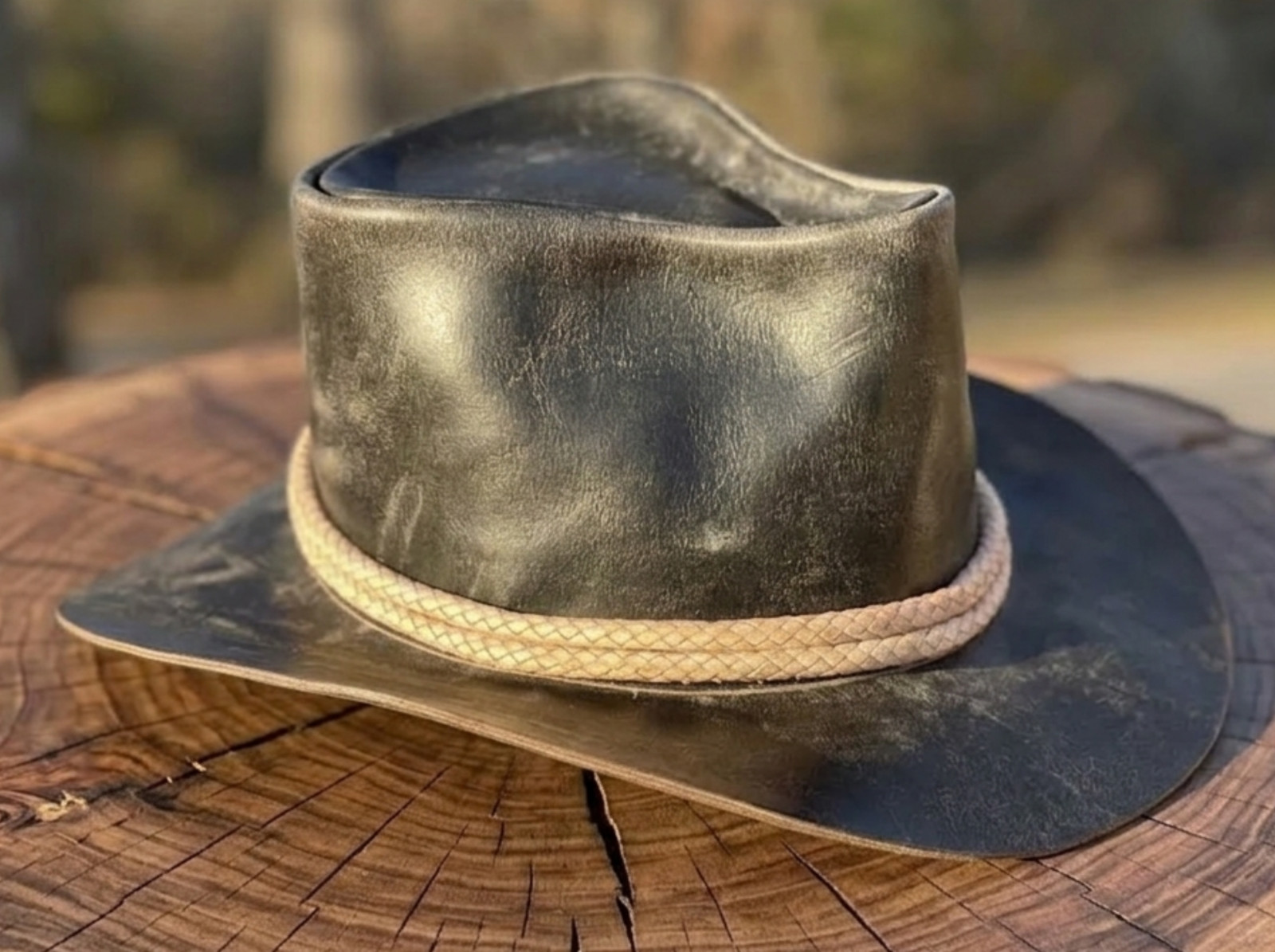 Arthur Morgan Hat RDR2 Replica Handmade Genuine Cowhide Leather Western Cowboy