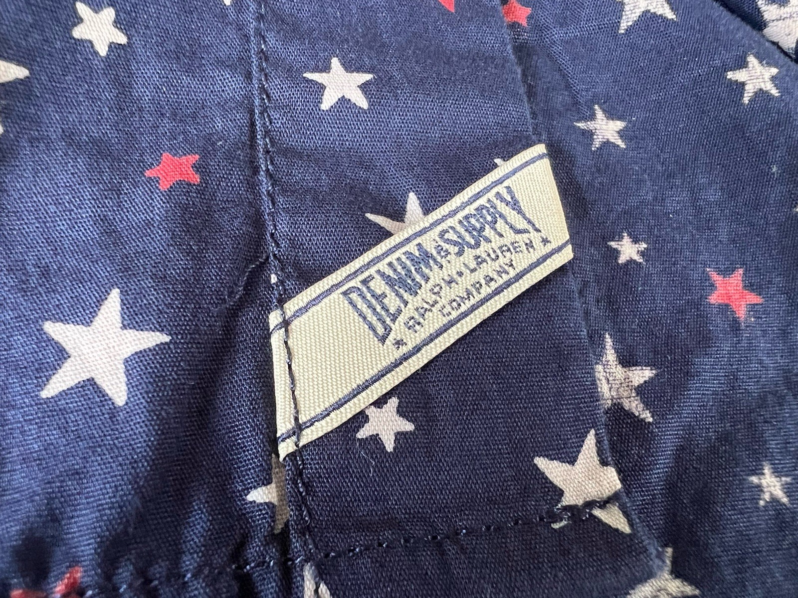Denim & Supply Ralph Lauren Button Down Shirt Men’s XL Blue S. Sleeve Americana