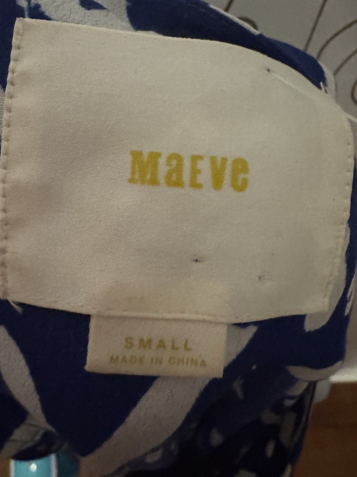 Maeve Anthropologie Dress Womens SmallBlue White Boho Tunic Tiered Mini