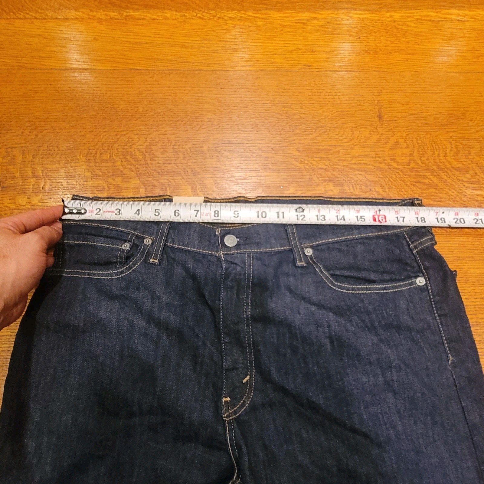 Levi’s 513 Men’s Jeans 36X32 Straight Fit Dark Blue Wash Stretch NWT