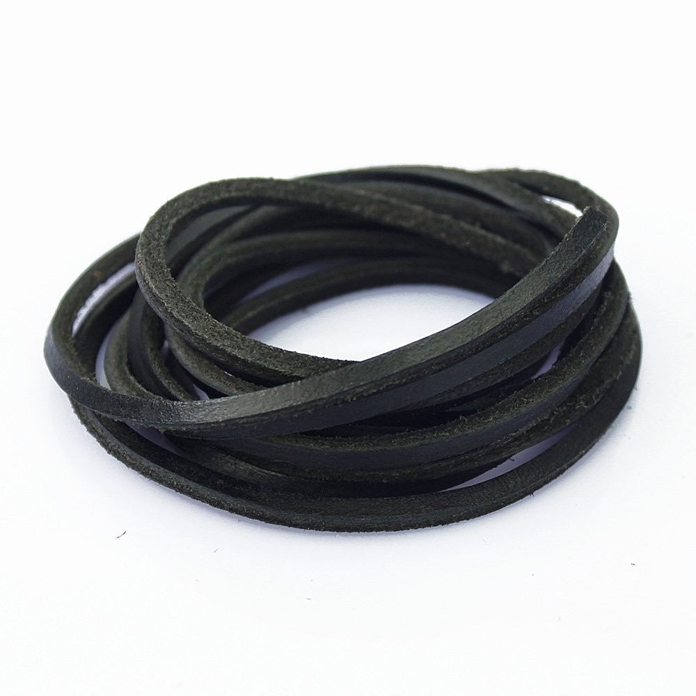 (TM Genuine Flat Leather Shoe Lace String Cord