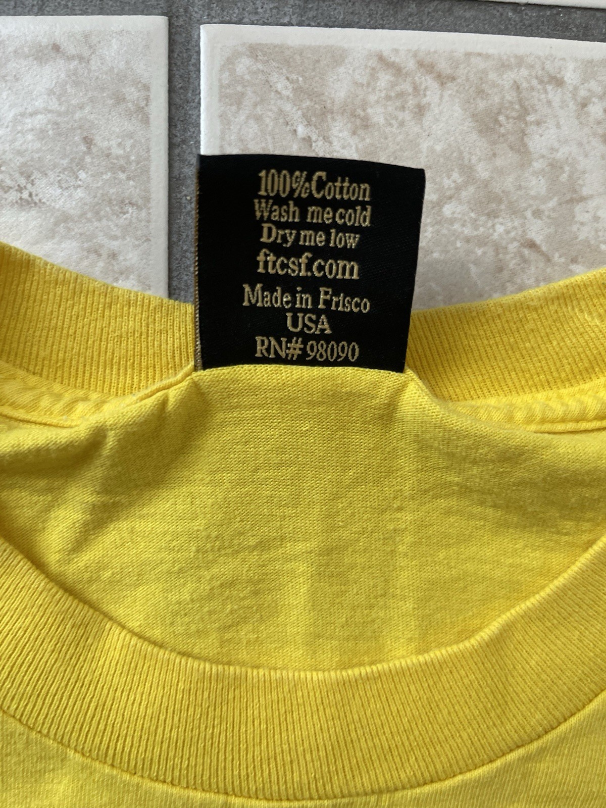FTC For The City Skate Men’s Short Sleeve Large Yellow T-Shirt Classic Skate Tee