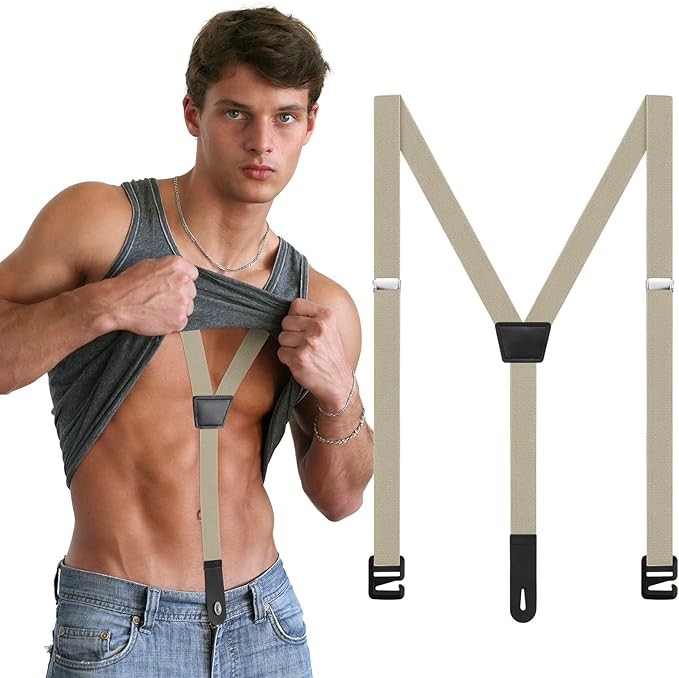 Hidden Suspenders for Untucked Men Under Shirt Under Clothing Y Back Suspende…