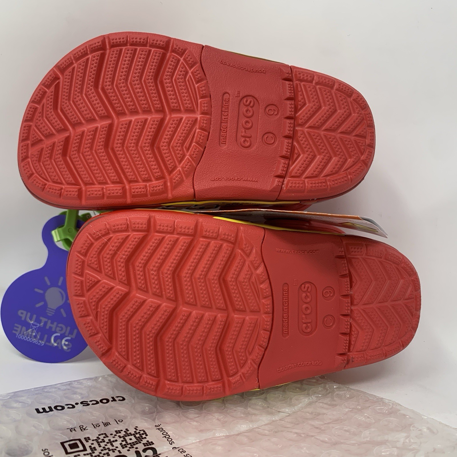 Crocs Lightning McQueen Clog Toddler Light Up C6 C7 C8 C9 C10 Disney Pixar Cars