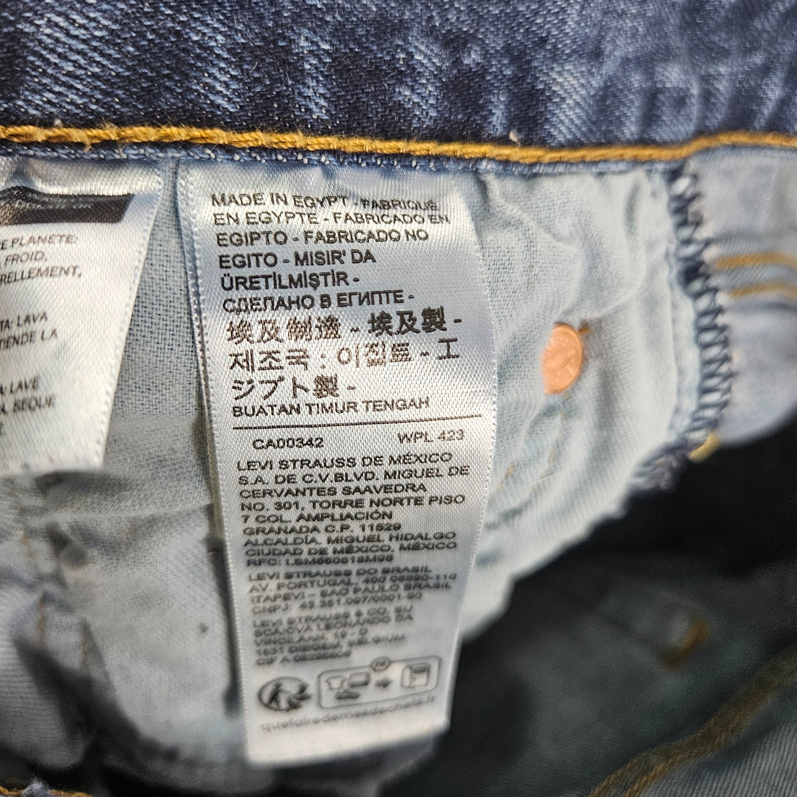 Levis 501 Jeans Men 30×29 Light Wash Straight Leg Button Fly Denim Street