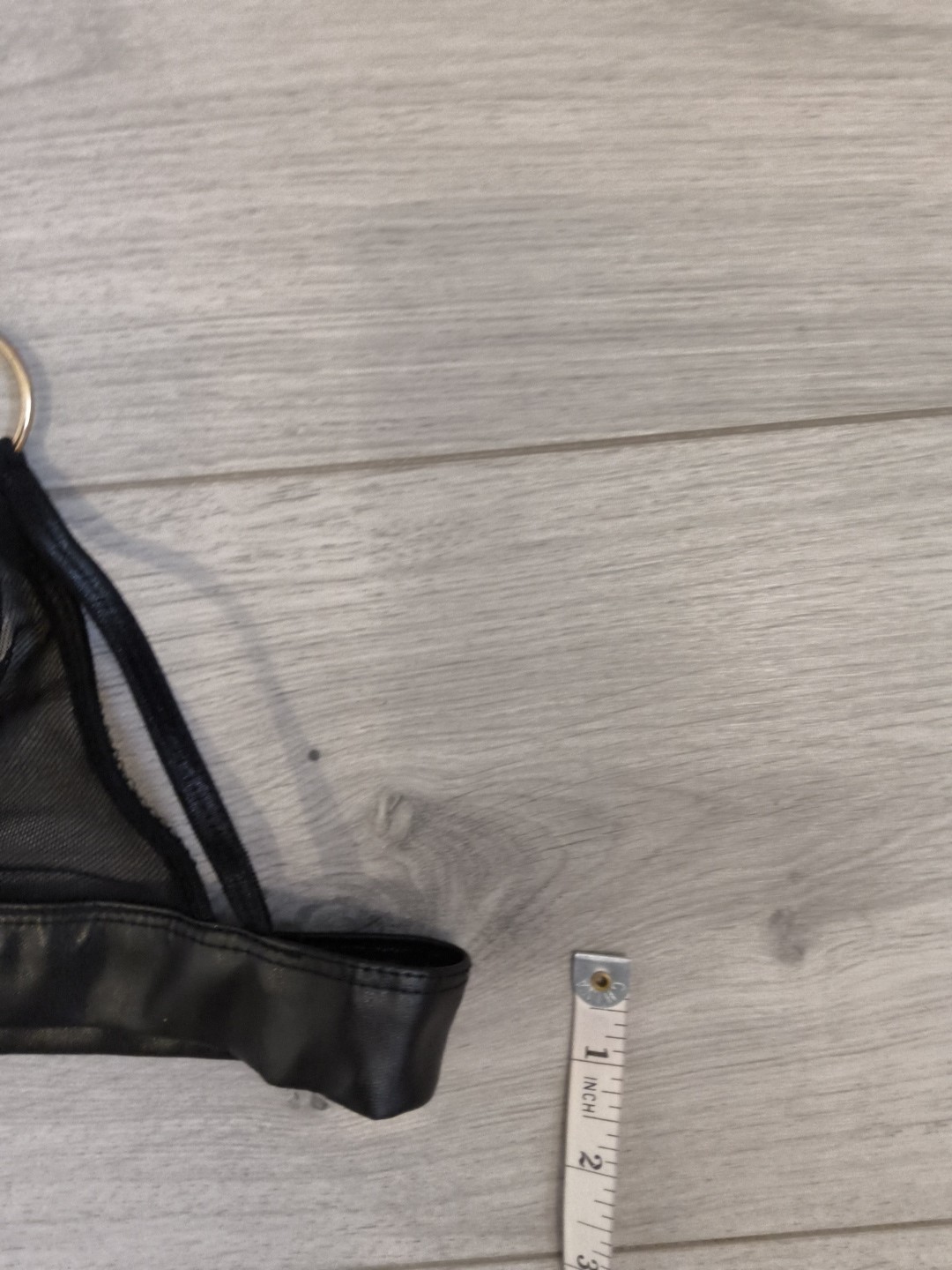 BNWOT Black PVC & Sheer Mesh Tassel Suspender Skirt & Bra Top Set Size 10-14