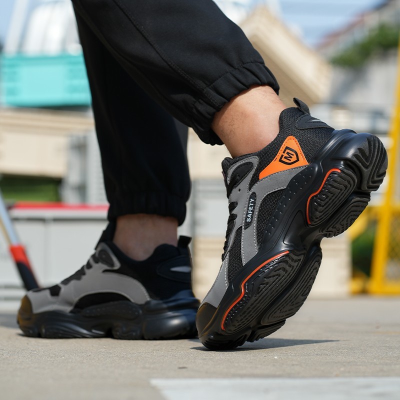 Work Boots Indestructible Safety Shoes Men Composite Toe Shoes Work Sneakers