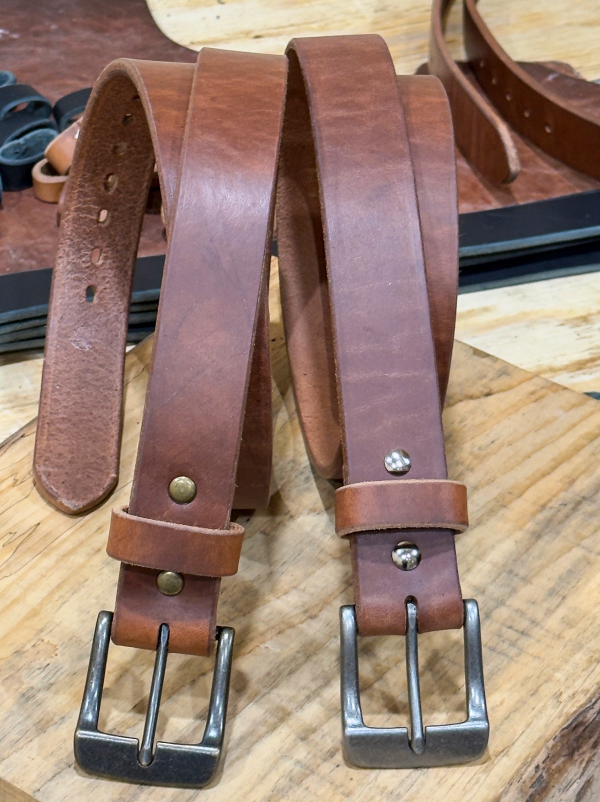 Heavy Duty 1.5″ Harness Leather Belt Full Grain CCW Gun Belt USA Made Handmade