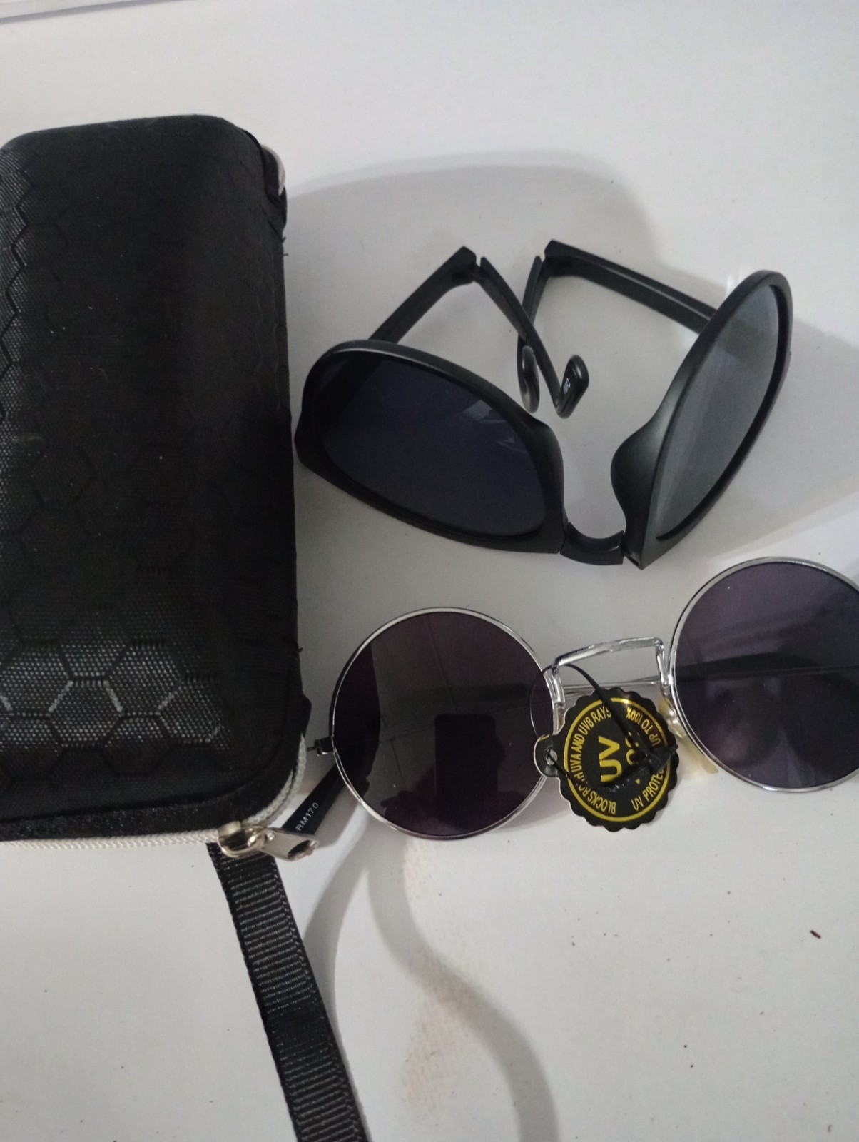 Unique , Vintage Style 2 sunglasses – Foldable and small round Design