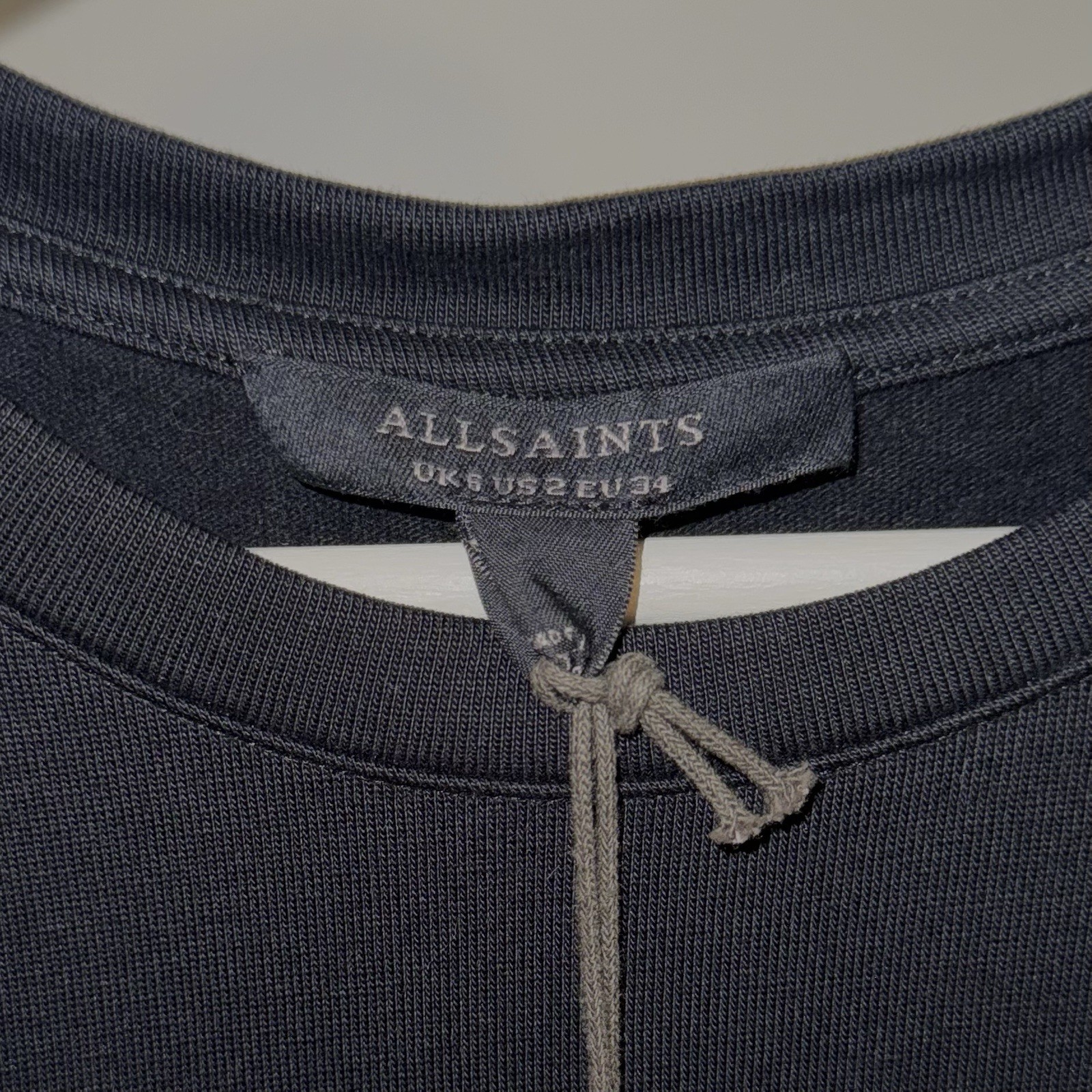 NWT RETAIL 169$ ALLSAINTS Anna Crew Neck Short Sleeve Maxi Dress Size US2/UK6