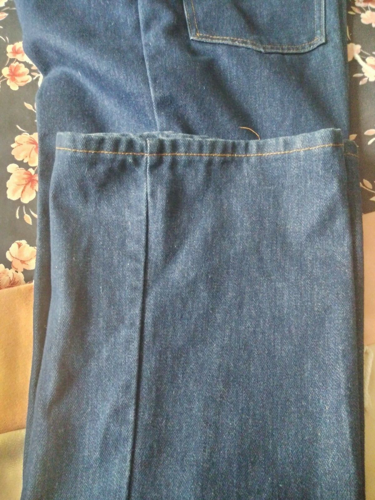 Plain Pockets JC Penny Men’s VTG Jeans Denim Dark Size 35 1/2″ x 32″ Boot Cut