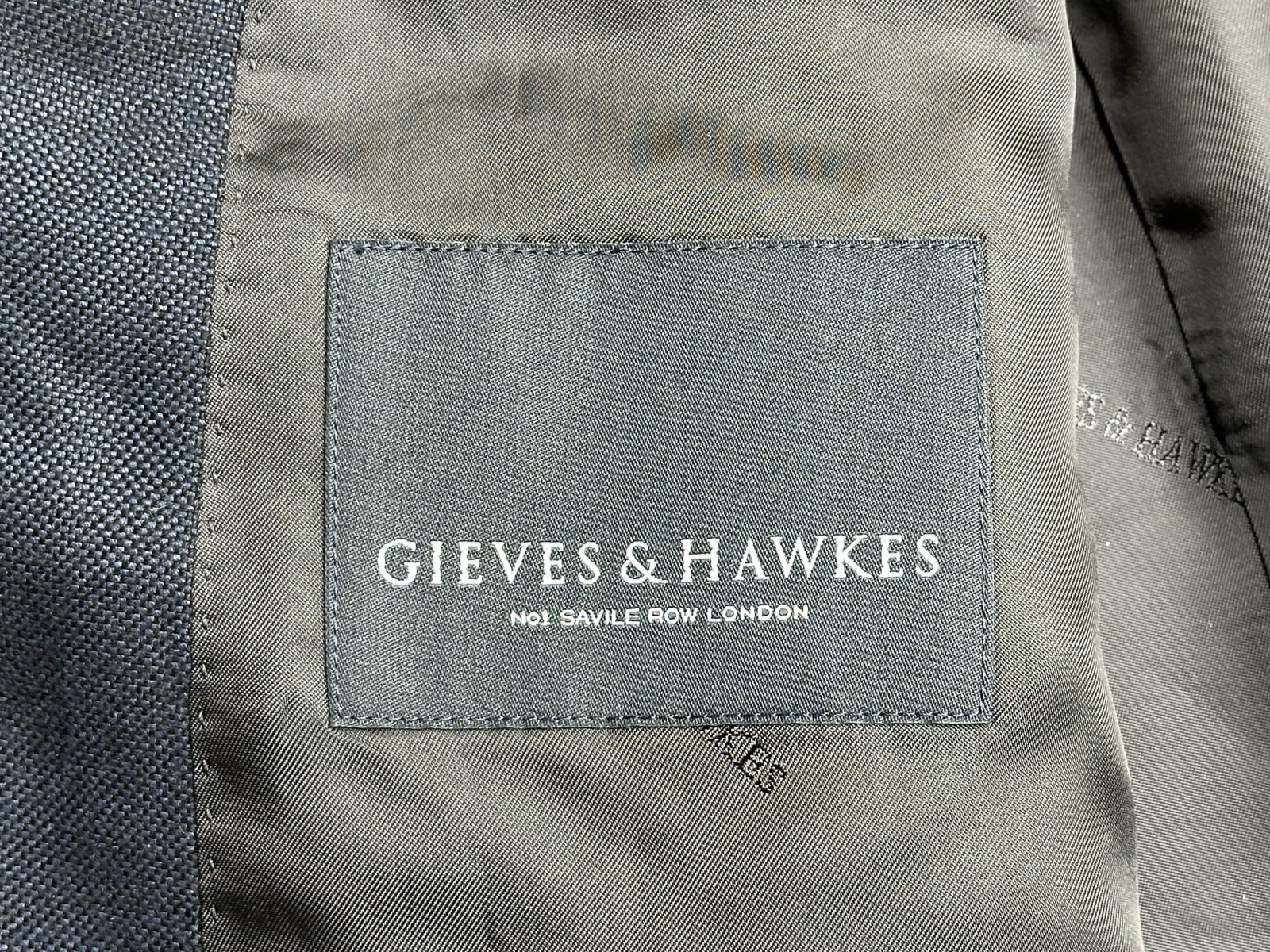 Gieves & Hawkes Savile Row 100% Bamboo Blazer Navy 56R US 46R Cupro Lined 1771