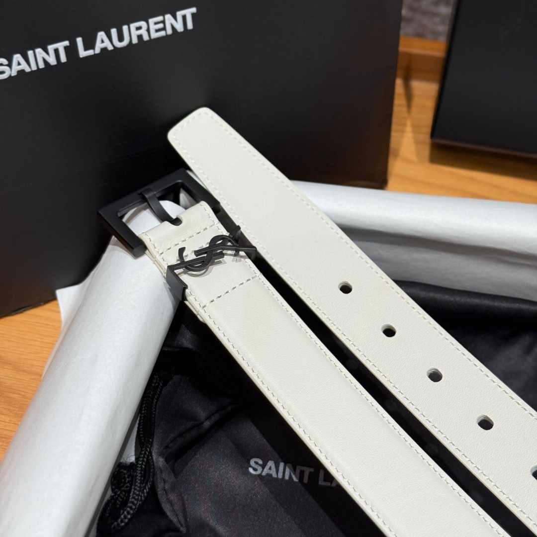 Authentic Yves Saint Laurent Belt YSL Black Buckle Width:3.0cm/1.18inchs